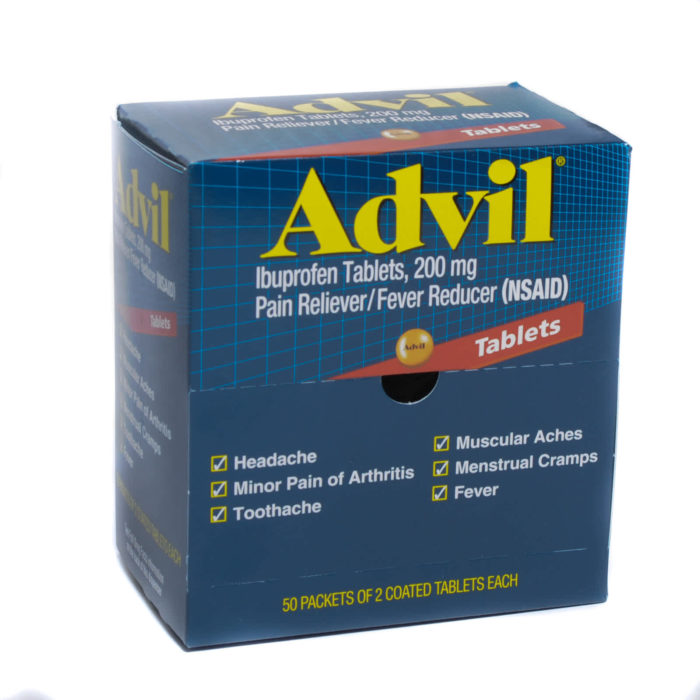 Advil Ibuprofen Pain Relief Tablets 100/box