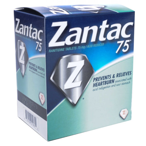 Zantac 75 Acid Reducer 1 tablet per package 25/bx