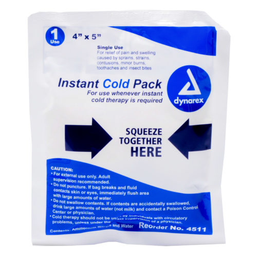 Disposable Instant Cold Pack Junior Size 48/case