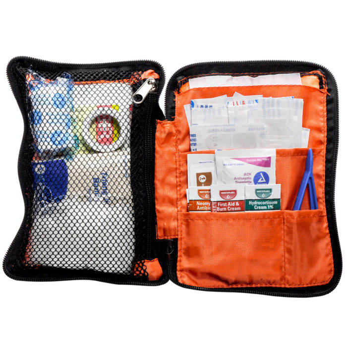 First Aid Kit Orange Zippered Pouch MFASCO