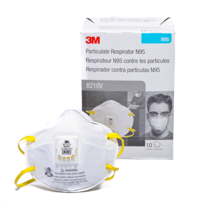 3M 8210V Valved Respirator Mask 10/box