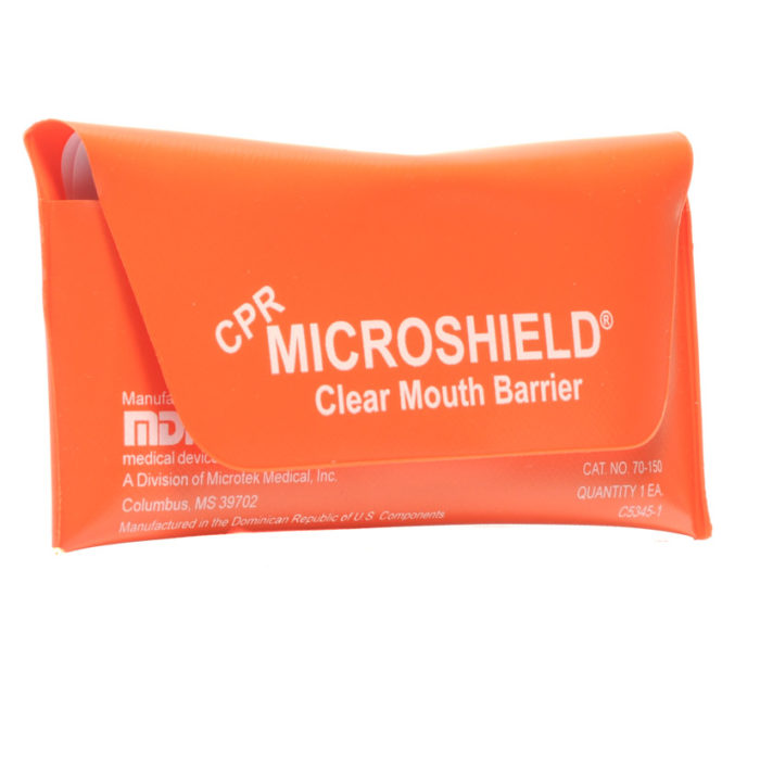 Cpr Micro Shield Rescue Breather In Orange Pouch