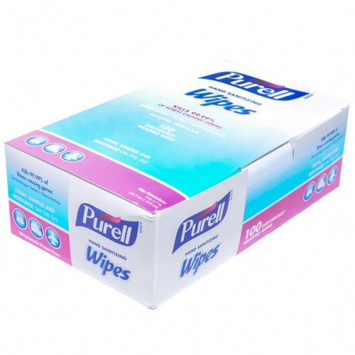 Purell Hand Sanitizer Wipes 100/bx