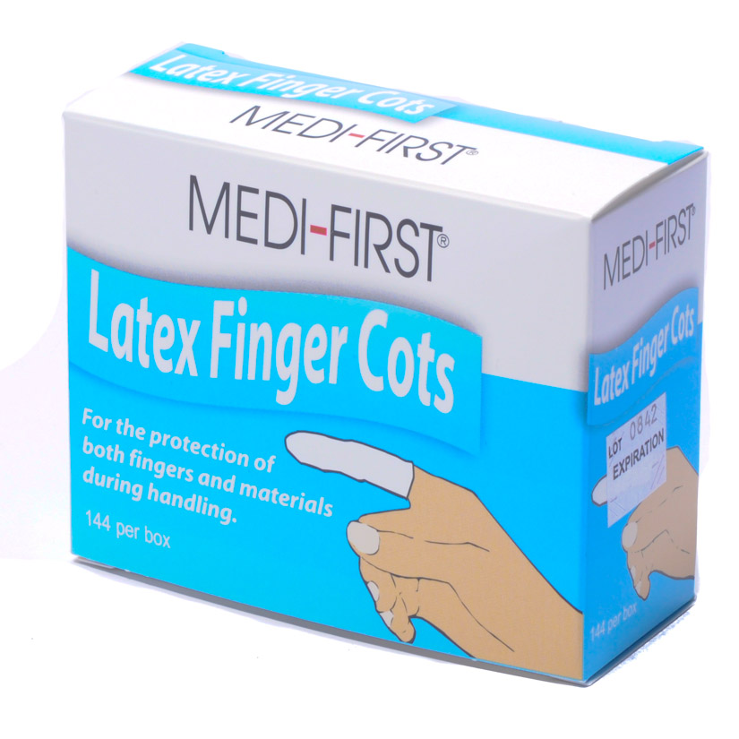 Fingercots Latex Blue for Food Preparation 144/box